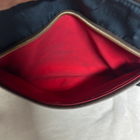 Dooney & Bourke Blue and Brown Logo Bag - Picture 12 of 14